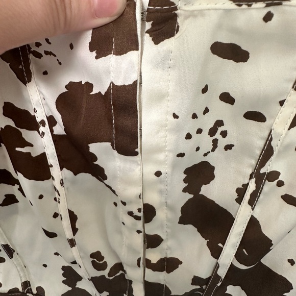 NWT Mixed Threads LA cow print corset crop top - Picture 4 of 7